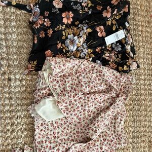 Floral Print TWO American Eagle wrap skirts